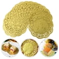 thumbnail image 2 of 100PCS 3.5 Inch Oil-Absorbing Lace Doilies Disposable Cake Box Liner Round Packaging Paper Pad, 2 of 8