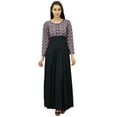 thumbnail image 6 of Bimba Women's Rayon Tie Waist Long Sleeve Casual Maxi Dress, 6 of 6