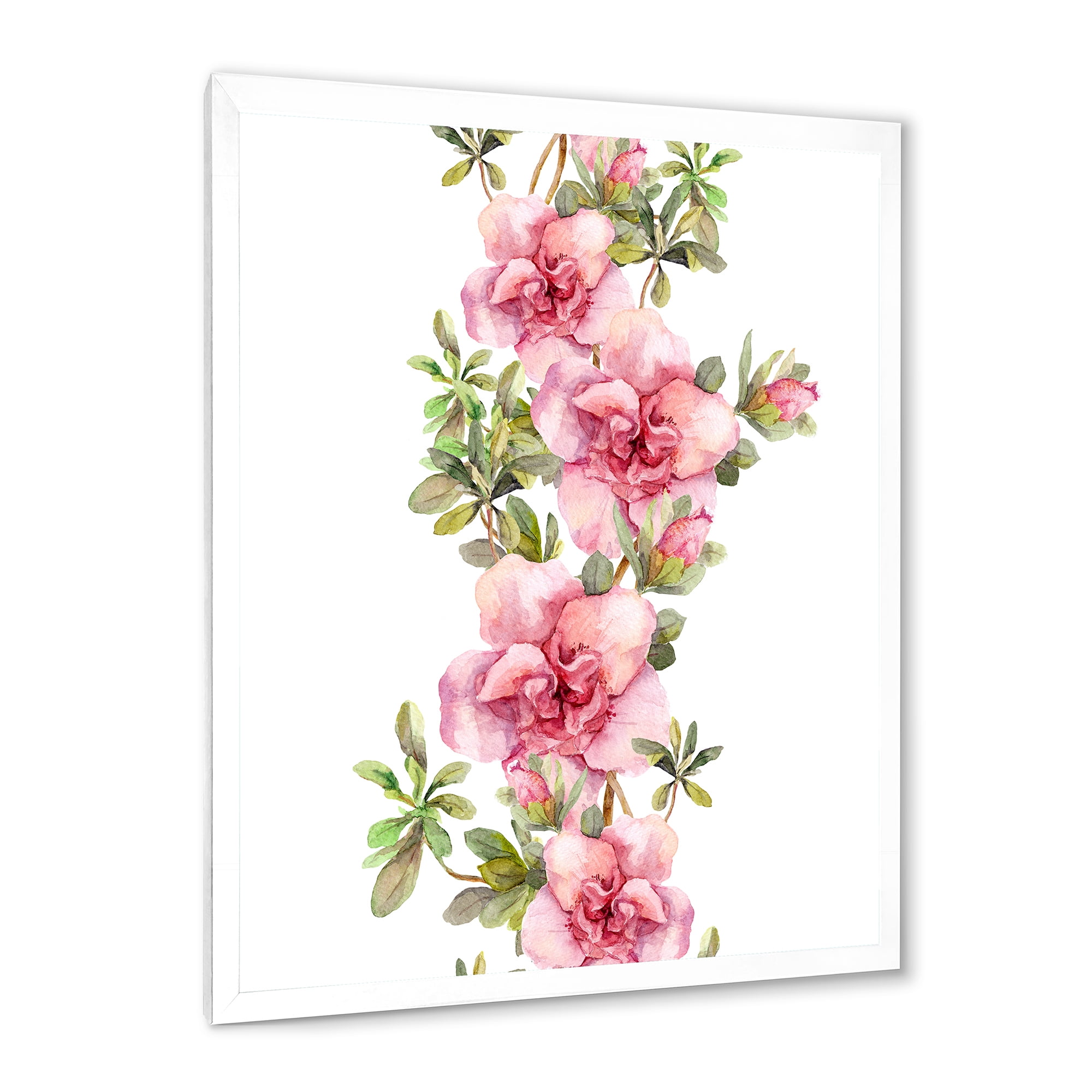 Designart 'Bouquet of Purple and Pink Flowers II' Farmhouse Framed Art Print