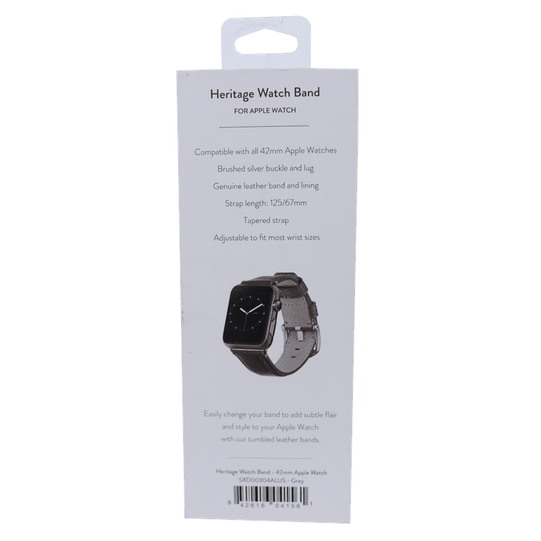 Sena Cases Heritage 42mm 44mm Apple Watch Band Taupe SXD00304ALUS