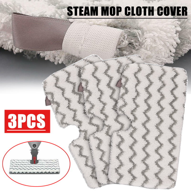 3 Pack Steam Mop Pads with Scrub Strips Microfiber Replacement Pad for Shark US 