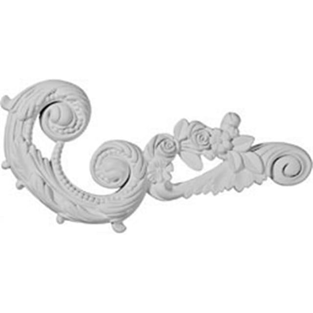Ekena Millwork ONL11X05X01MO-R 11 In. W X 5.5 In. H X 1 In. P Architectural accent - Monique Scroll Onlay- Right
