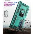 thumbnail image 6 of [4 in 1 Hinge Protection for Samsung Galaxy Z Fold 4 5G Case with Tempered Glass Screen Protector & Camera Lens Protector & Kickstand，[Military-Grade] Samsung Z Fold 4 Phone Case (Teal), 6 of 14
