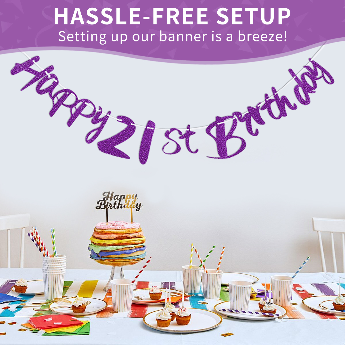 21st Birthday Banner Party Decoration 21 Decoration Birthday