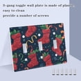 thumbnail image 4 of Dailycode Light Switch Plate Covers 2 Gang Wall Plate Plastics Outlet Covers for Kitchen Home Office Decor Christmas Stockings with Candy Cane, 4 of 8