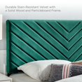 thumbnail image 4 of Platform Bed Frame, Queen Size, Teal Blue, Velvet, Modern Contemporary, Bedroom Master Guest Suite Room, 4 of 9