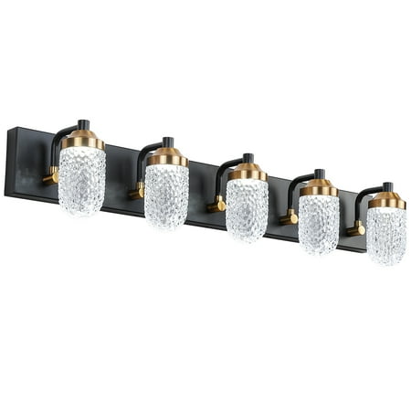 

Modern Bathroom Vanity Light 110V 6000K Transparent Glass Lampshade Wall Light Mirror Light