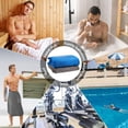 thumbnail image 7 of GoXteam Men's Bath Wrap Towel Shower Adjustable Terry Body Spa Towel with Pocket After Shower Wrap for Men Gift Spa College Bath Dorm Room Gym (Blue), 7 of 7