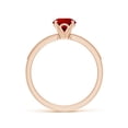 thumbnail image 2 of ANGARA Lab Grown 1 Ct Vintage Style Round Ruby Engagement Ring with Accents for Women in 14K Rose Gold (Size-6mm) | July Birthstone, Anniversary, Jewelry Gift for Women | Lab-Grown Ruby Ring, 2 of 8