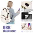 thumbnail image 3 of Mochila MATEIN con puerto USB acolchado delgado de 15,6 pulgadas, color beige, 3 of 9