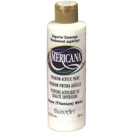 UPC: 0016455101605 | DecoArt Americana Snow (Titanium) White Acrylic Paint 8 oz