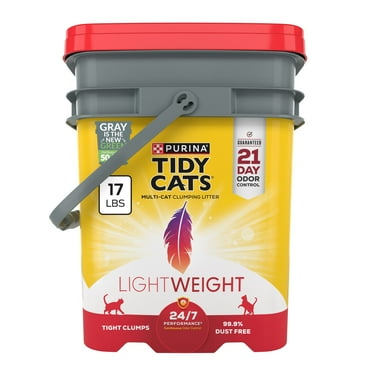 Purina Tidy Cats 24/7 Performance LightWeight Cat Litter, Clean Linen Scent, 17 lb Pail