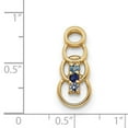 thumbnail image 3 of 14K Yellow Gold Charm Pendant Personalized Customize Stones Round 20 mm 8, 3 of 3