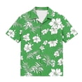 thumbnail image 5 of Xdegoge Boys Hawaiian Floral Printed Shirts Tropical Button Up Short Sleeve Tops Casual Holiday Beach Summer Tees, 5 of 8