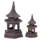 thumbnail image 3 of Living Room Accessories 2Pcs Pavilion Shaped Decors Ceramics Adornments For Home Interior Brown Classic Design, 3 of 4