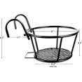thumbnail image 2 of Hanging Flower Pot Holder, Iron Art Hanging Railing Planters Hanging Baskets Flower Pot Holder Over The Rail Metal Fence Planters Assemble Plant Racks for Patio Balcony Porch Fence (2 Pack), 2 of 7