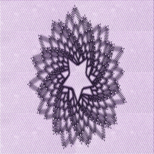 Ahgly Company Machine Washable Indoor Square Transitional Purple Flower Purple Area Rugs, 6' Square