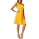 thumbnail image 4 of Vestido de fiesta A-Line con tirante asimétrico y lazo para mujer INSPIRE CHIC, con bolsillos, color amarillo, talla XS, 4 of 6