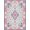 Pink And Blue, Pattern 17, variant on ODIKA 4'x6' Pink Lattice Boho Center Scroll Trellis Border Damask Vintage Washable Area Rug None for Bedroom, Reading Nook, Pet Friendly & Non-Shedding