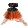 thumbnail image 6 of shoper Halloween Dresses for Girl Puff Sleeve Mesh Tutu Skirt Party Outfit Playful Toddler Dress for Seasonal Festivities, 6 of 9
