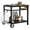 Black, variant on Royal Gourmet PC3401B Double Shelf Movable Dining Cart Work Table, Outdoor Food Preparation Cart