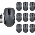 thumbnail image 1 of WisFox 2.4G Wireless  for Laptop, Ergonomic Computer  with USB Receiver and 3 Adjustable Levels, 6 Button Wireless Mice for Windows  PC Notebook (Grey), 1 of 8