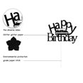 thumbnail image 2 of Adorno para Pastel Coche Negro "Feliz Cumpleaños", 2 of 7