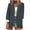 Dark Gray, variant on Women's Long Sleeve Blazer Notch Lapel Open Front Business Office Blazers Coat Casual Jacket with Lapel Pockets Dark Blue L
