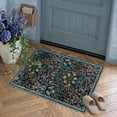 thumbnail image 3 of BERTHMEER 2'x3' Washable Area Rugs for Bathroom Bedroom Entryway Kitchen Entrance Non Slip Blue Floral Vintage Oriental Traditional Flower Carpets, Multicolor, 3 of 7