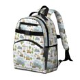 thumbnail image 2 of Excavator and Mountain White Pattern Cute School Backpack Bag for School with Padded Back and Adjustable Shoulder Straps 15.25"x11.5"x5.25", 2 of 5