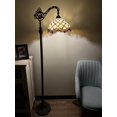 thumbnail image 3 of Enjoy Décor Lamps 63-Inch Tiffany 1-Light Bronze LED Floor Lamp with Stained Glass Bowl Shade, 3 of 5