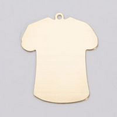 BRASS 24ga - SMALL T-SHIRT W/RING - Pack of 6