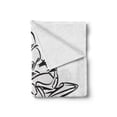 thumbnail image 2 of Motorcycle Soft Flannel Fleece Blanket, Hand Scribbled Like Artwork of Monochrome Sketch of a Racer Print, Cozy Plush for Indoor and Outdoor Use, 50" x 70", Charcoal Grey and White, by Ambesonne, 2 of 6