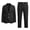 ZA-Black-mkosplrt children's dress blazer, variant on Boys School Uniform Suit Set 2 Pieces Long Sleeve Solid Blazer and Dress Pants for Class Performance Back to School Ages 0-12 Years