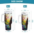 thumbnail image 3 of DIXRUYEE Steel Water Bottles Tumbler Creative Radiant Garden Cat Pattern 40oz/30oz, 3 of 8
