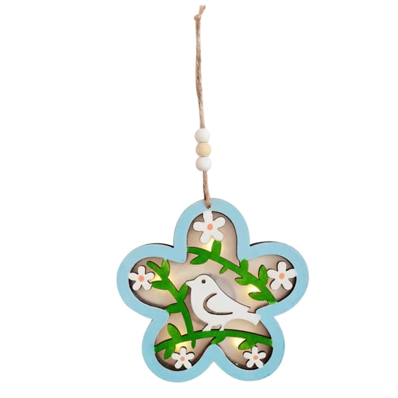 Mefallenssiah Pendentif en Bois de Pâques Décoratif pour la Maison