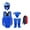 Blue Size M, variant on DYNWAVECA Taekwondo Sparring Gear Set Boxing Gear Set Padded for Children Youth Adults Karate Trainer Protective for Workout Kickboxing Blue S
