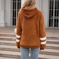 thumbnail image 4 of Sudadera con capucha Gibobby para mujer manga larga color sólido con cordón bolsillo Marrón XXL, 4 of 5