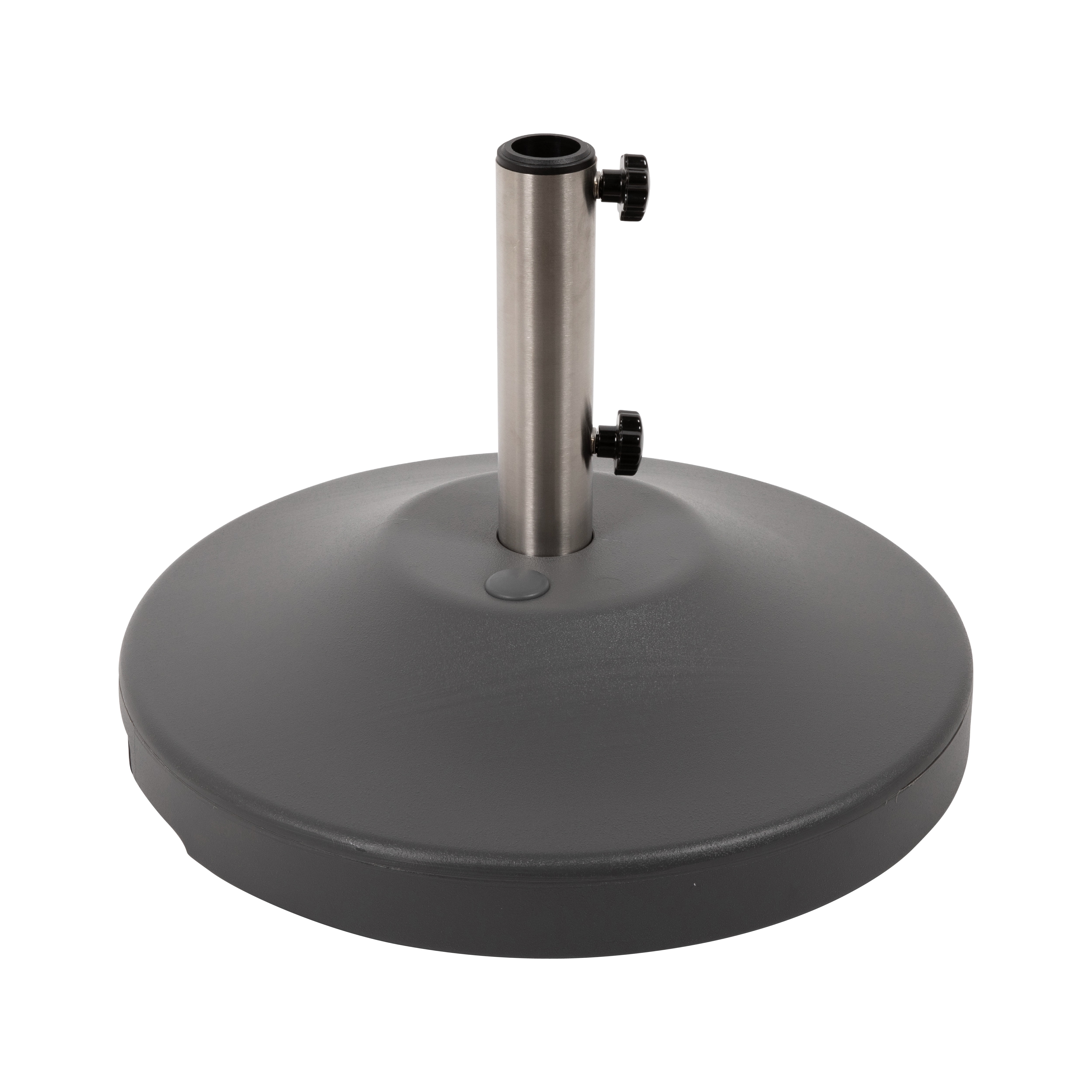 25 lbs round patio umbrella base Safely secure your umbrella below your patio table or use it as a stand Outsunny 25 Lb Patio Umbrella