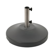 US Weight Free-Standing Fillable Umbrella Base - Rolling Base for Patio Umbrella Stand – Grey