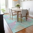 thumbnail image 6 of Addison Rugs Mayfield Washable Coastal Coral Aqua Rectangle Rug, 2'6" x 3'10", 6 of 6