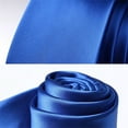 thumbnail image 6 of HISDERN Mens Solid Color Ties Formal Satin Necktie and Pocket Square Set Classic Tie & Handkerchie, 6 of 7