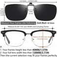 thumbnail image 4 of Gafas de Sol Clip-On Polarizadas CAXMAN para Anteojos Recetados, 4 of 6