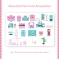 thumbnail image 4 of Zepkd Doll House Set for Girls Dollhouse DIY Playset Pretend-Play Princess Playhouse Kit 4-Story with 11 Rooms 4 Dolls 2 Lights String, 4 of 10
