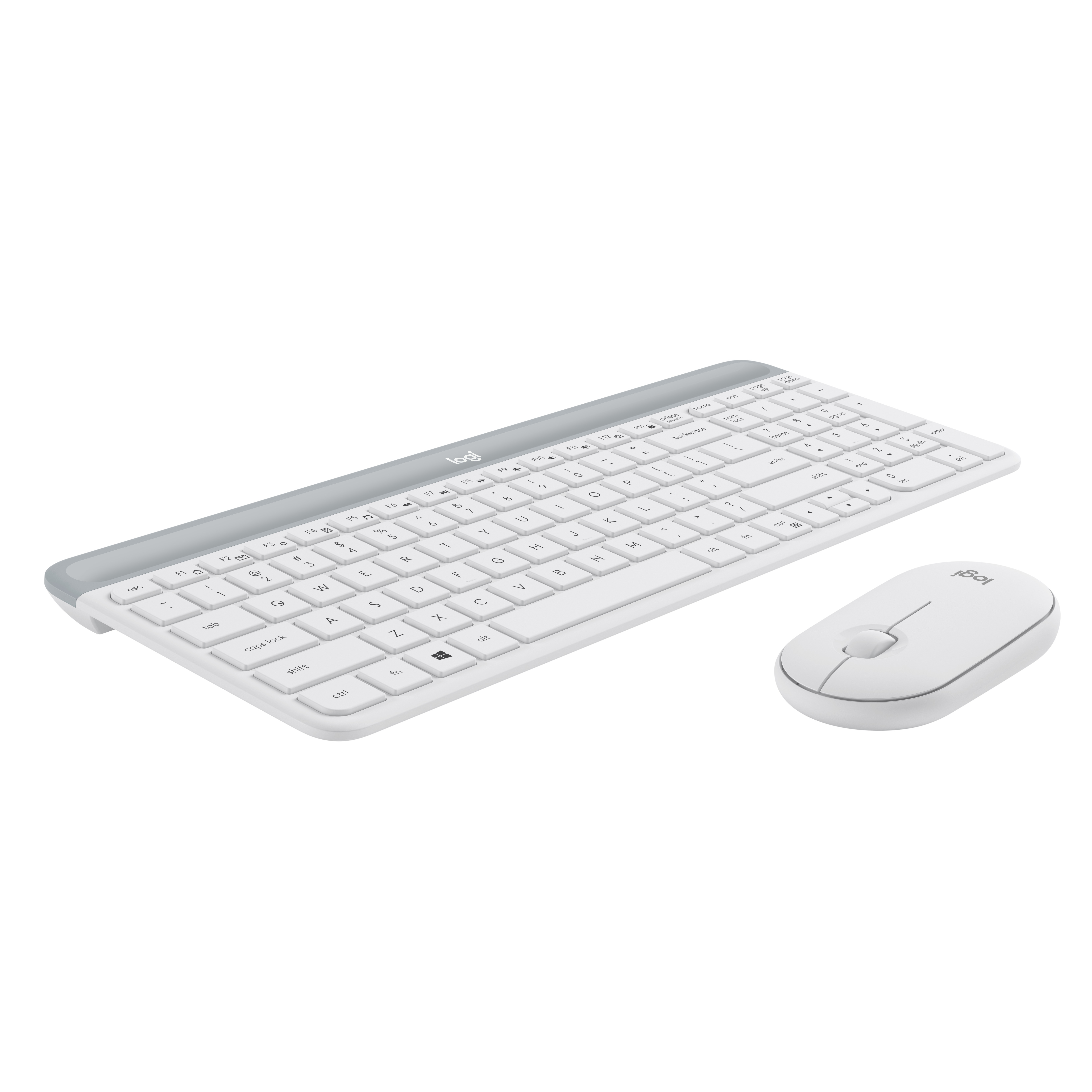 Logitech Slim Combo Keyboard and Mouse, White photo 2