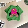 thumbnail image 2 of MEZZALL Kid Girls Cute Graphic T-Shirt Round Neck Short Sleeve Tee Summer Casual Tshirts Tops, Green, 5-6 Years, 2 of 3