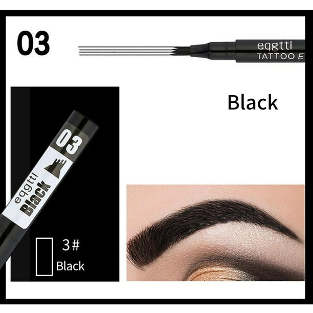 Lápiz de cejas de cuatro puntas, especial para maquilladores, lápiz de cejas tridimensional natural, 2,5 ml