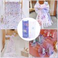 thumbnail image 5 of 6 Inch Purple Snowflake Print Sheer Mesh Ribbon Wide Glitter Gradient Metallic Sparkling Netting Tulle Fabric Roll Bulk, 5 of 5