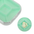 thumbnail image 3 of Unique Bargains 1 Pc Pill Case 5 Grid Portable Pill Box Green, 3 of 6