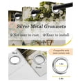 thumbnail image 5 of Spring Daisy Blackout Curtains 45 Inches Long, Kitchen Black Out Window Treatments, Flowers Farmhouse Leaves Floral Pots Countryside Thermal Lined Drapes for Small Window with Grommet 42"x45", 5 of 8